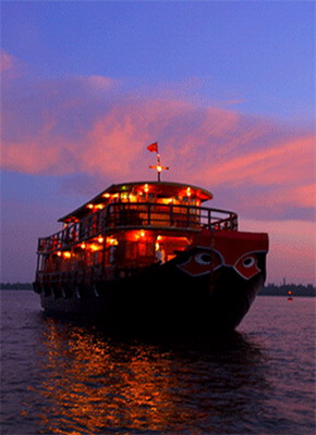 Sunset with Le Cochinchine Cruise, Mekong River cruise trip, Vietnam and Cambodia section